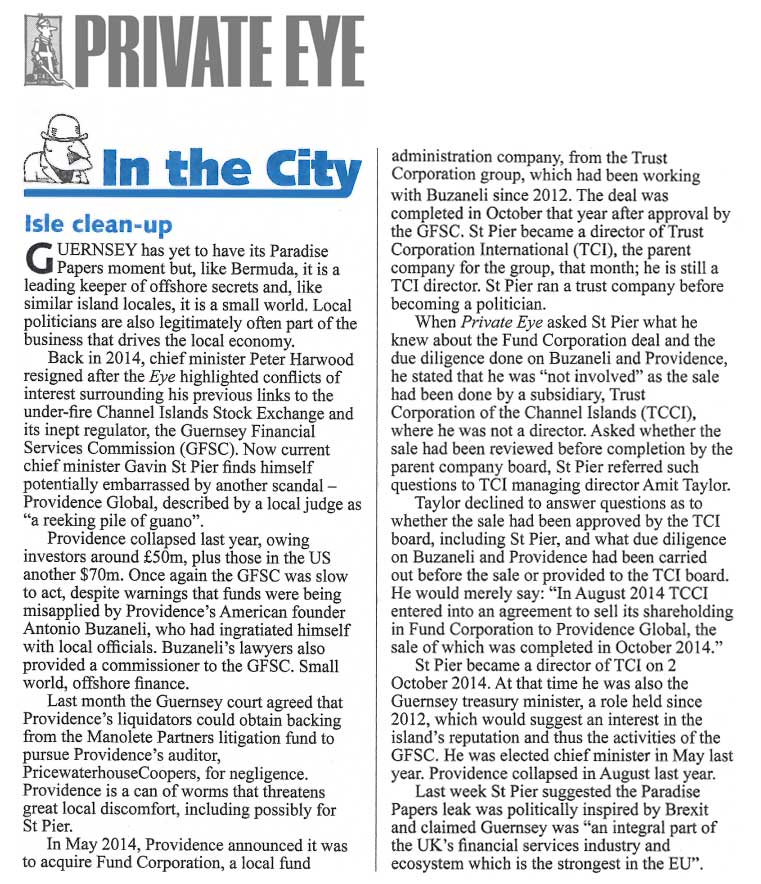 Private Eye cutting